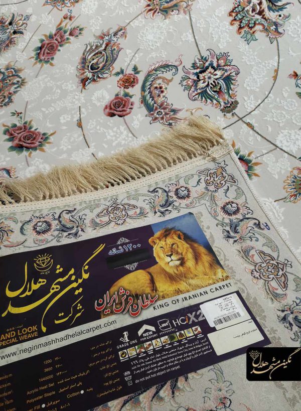 قالی طرح گل سرخ 1200 شانه