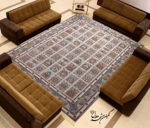 فرش ماشینی خشتی گل برجسته
