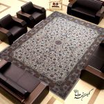 فرش طرح افشان فیروزه ای