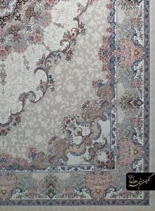 فرش کاشان گل برجسته 1200 شانه طرح هنگامه