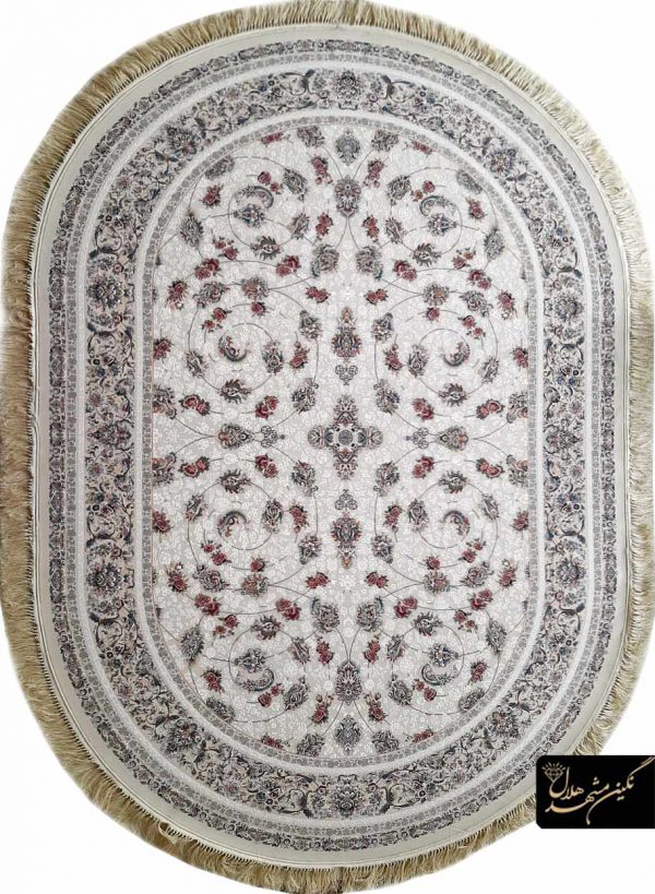 فرش افشان گل سرخ بیضی