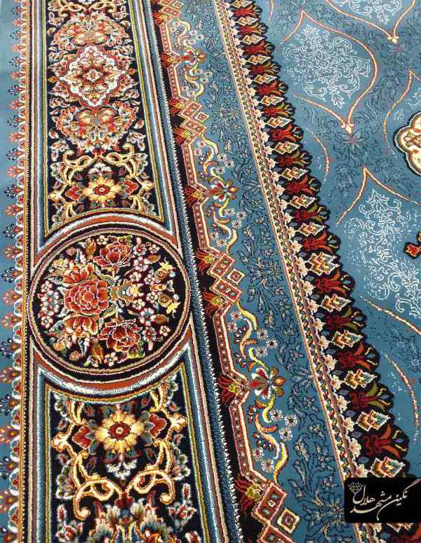 فرش ماشینی آبی