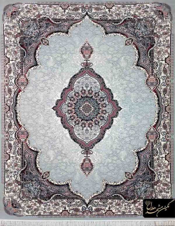 فرش 700 شانه تاج محل نقره ای