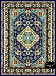 گلیم فرش طرح قشقایی ۵۰۴ آبی