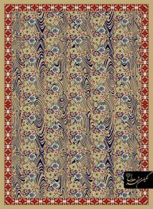 گلیم فرش طرح گل زمینه کرم