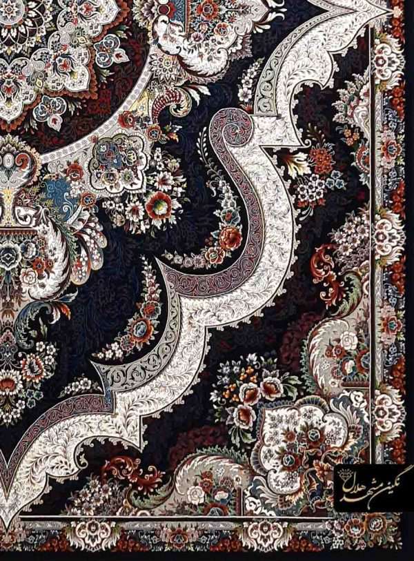 فرش نقشه شهیاد سرمه ای 700 شانه