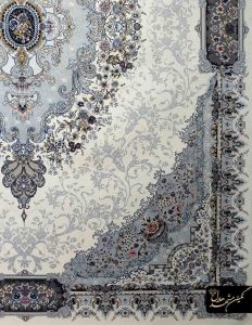 فرش کاشان طرح افشان رونیا آبی