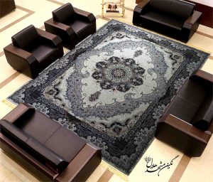 فرش 700 شانه مشهد طرح نیلگون کد 14016