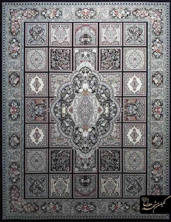 فرش جدید کاشان هفتصد شانه طرح خشتی کژال