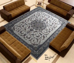 فرش طرح حریر گل 700 شانه نگین مشهد هلال کد 14015