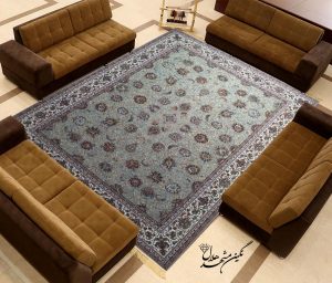 فرش افشان رنگ فیلی تمام اکریلیک هیت ست شده