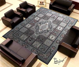 فرش درجه یک کاشان طرح زیبای خشتی کژال