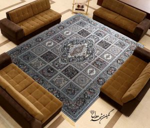 فرش طرح کژال 700 شانه خشتی نگین مشهد هلال