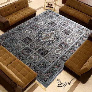 فرش طرح کژال 700 شانه خشتی نگین مشهد هلال