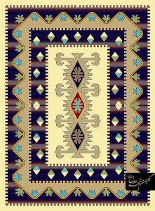 گلیم فرش ماشینی ۳۲۰ شانه