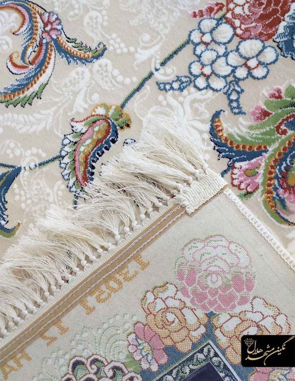 فرش 700 شانه ماشینی افشان الماس کرم