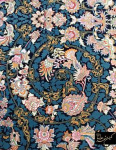 فرش 700 شانه برجسته افشان زرین سرمه ای