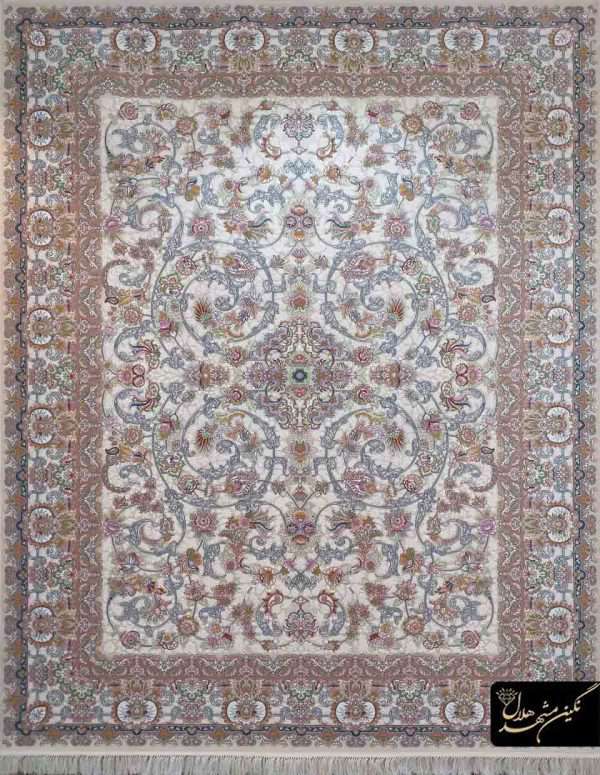فرش 700 شانه برجسته طرح افشان زرین