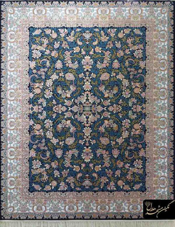 فرش افشان زرین سرمه ای 700 شانه