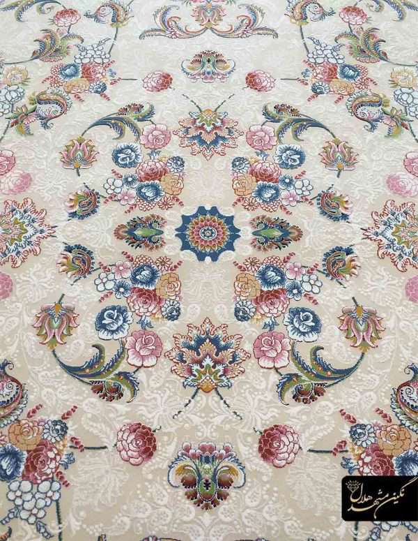 فرش برجسته افشان الماس کرم