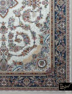 فرش تمام اکریلیک مینا زمینه کرم