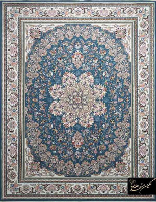 فرش طرح میخک با رنگ‌بندی تبریز