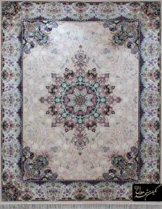 فرش زمینه سفید سیروان تمام اکریلیک