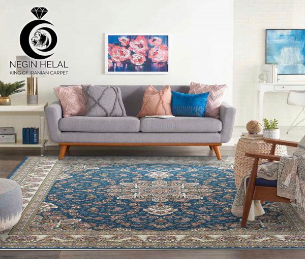 فرش نقشه طاها با رنگ‌بندی پالت تبریز