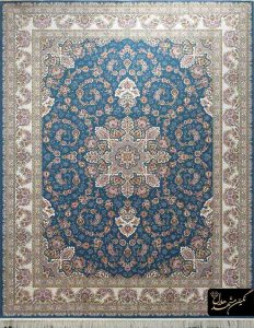 طراحی سنتی لچک زمینه آبی