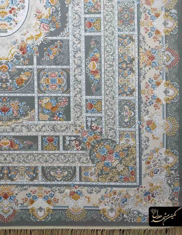 فرش ۱۰۰۰ شانه برجسته نقره‌ای