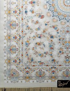 فرش زرد و طوسی artia