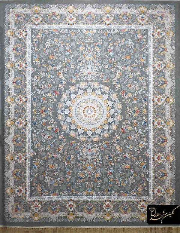 فرش اکریلیک زمینه نقره‌ای