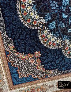 فرش ماشینی سرمه ای طرح ویونا