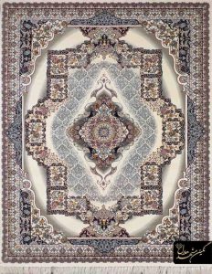 فرش کرم ماشینی طرح چشمه