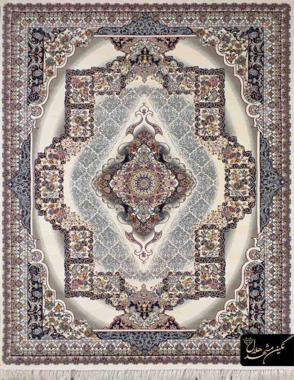 فرش کرم ماشینی طرح چشمه