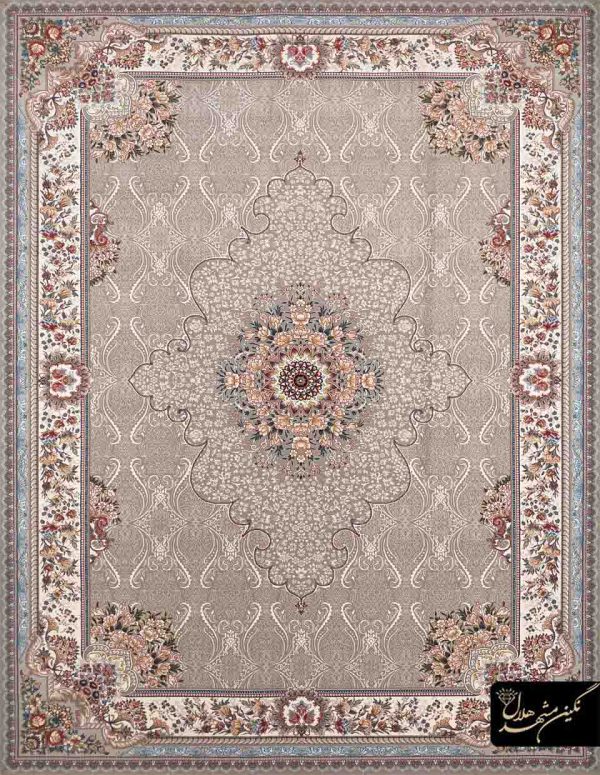 فرش طرح آماندا رنگ فیلی