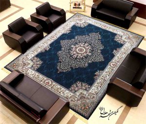 فرش سرمه ای جدید 700 شانه تراکم 2550