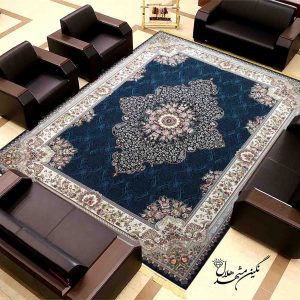 فرش سرمه ای جدید 700 شانه تراکم 2550
