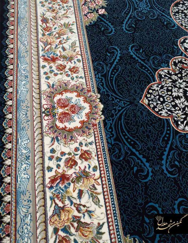 فرش آماندا سرمه ای شرکت نگین مشهد هلال