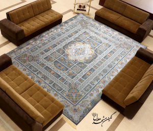 فرش طوسی زرد ۱۰۰۰ شانه