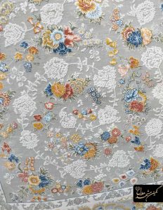 فرش ماشینی هزار شانه گلبرجسته طرح آرتیا
