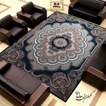 فرش 700 شانه سرمه ای باغ ملک