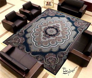 فرش 700 شانه سرمه ای باغ ملک