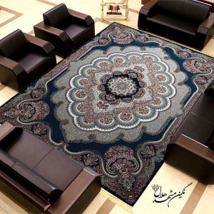 فرش 700 شانه سرمه ای باغ ملک