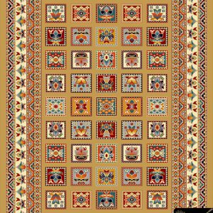 گبه ماشینی 480 شانه طرح خشتی