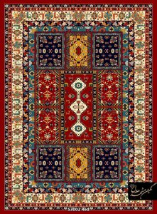 گبه نگین مشهد طرح خشتی رنگ زمینه روناسی