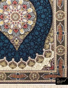 عکس فرش 700 شانه نگین مشهد زمینه سرمه ای