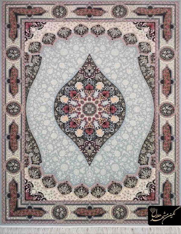 فرش ماشینی تراکم 2550 نقره ای