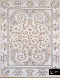 فرش افشان کرم - 1000 شانه برجسته تراکم 3000