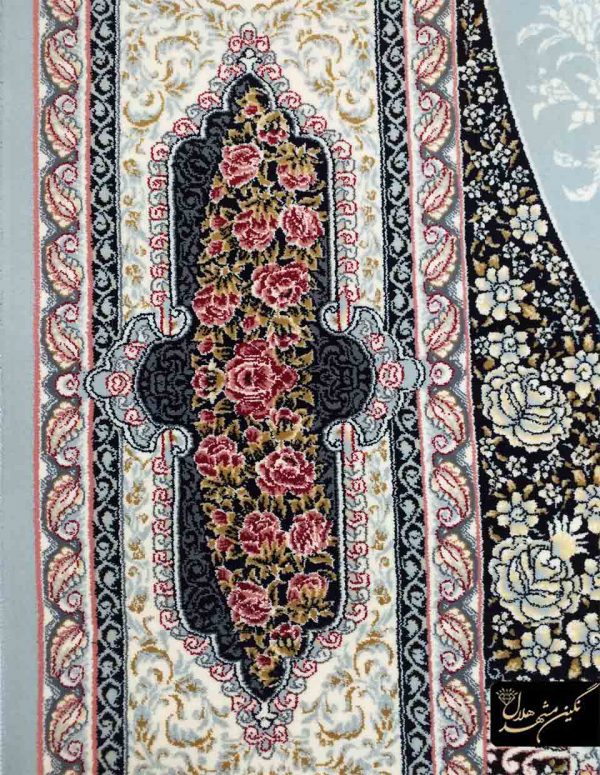 فرش ماشینی نقره ای